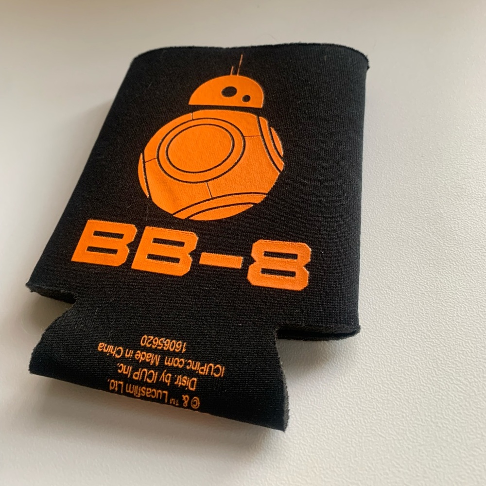 NWOT BB-8 Star Wars Orange & Black Beer Koozie/Soda Can Cooler | SF Giants Color